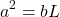\[a^2=bL\]