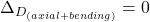 \Delta_{D_{(axial + bending)}} = 0