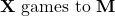 Rendered by QuickLaTeX.com \mathbf{X}\text{ games to }\mathbf{M}