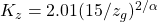 K_{z} = 2.01(15/z_{g})^{2/\alpha}