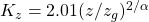 K_{z} = 2.01(z/z_{g})^{2/\alpha}